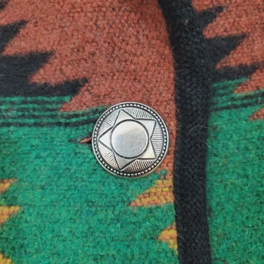 Vintage Jofeld Wool Blend Southwestern Aztec Button Down Blazer Coat Size Small - Picture 10 of 16